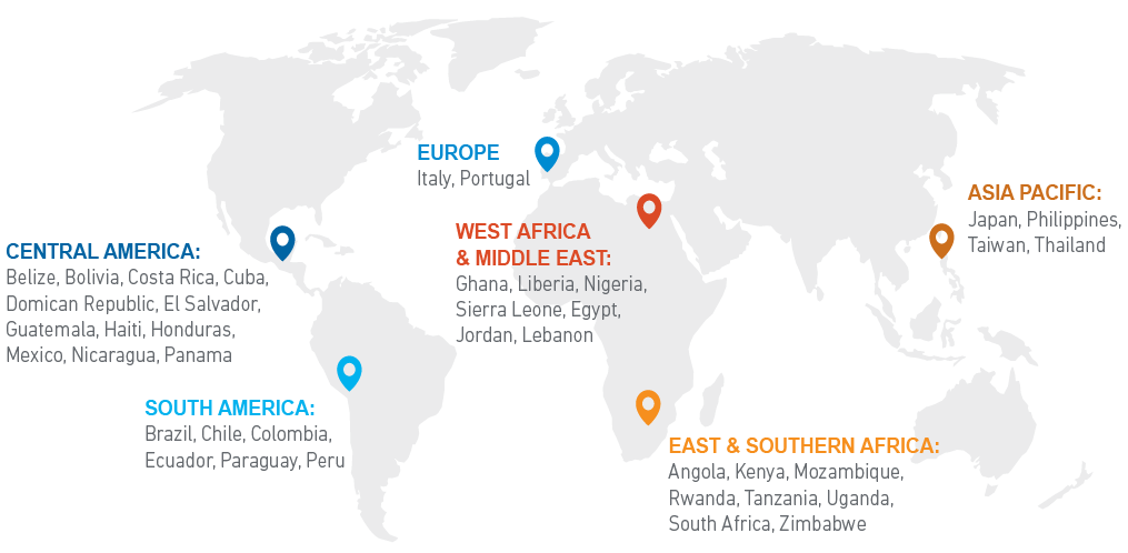 2019 OneHope Teams locations 2019 OneHope Teams locations